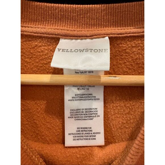 Yellowstone Dutton Ranch Sweatshirt Pullover Crewneck Rust Western Graphic XL - Picture 4 of 5